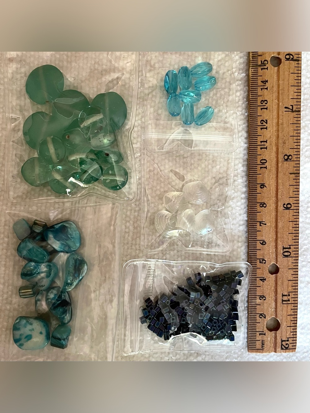 BEAD LOT - Assorted Wood Glass Stone Acrylic Shell for Jewelry & Crafts (530g) - Picture 6 of 10